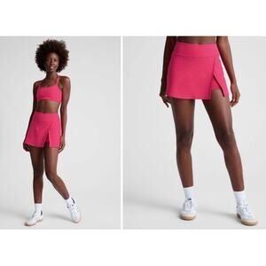(S) $78 Beyond Yoga Spacedye Points Crossover Skirt Vivid Pink Size Small
